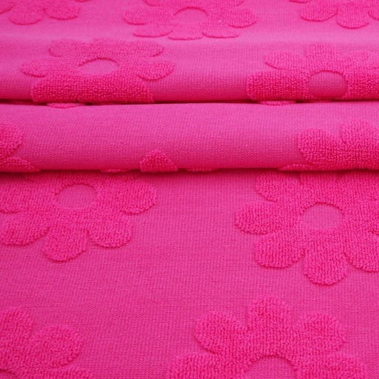 Jacquard daisy poly spandex